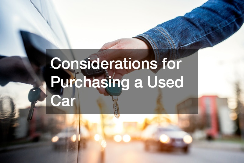 Considerations for Purchasing a Used Car